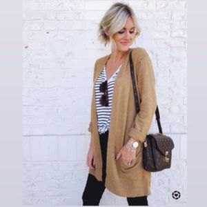 Old Navy Caramel Open Cardigan NWT Size M